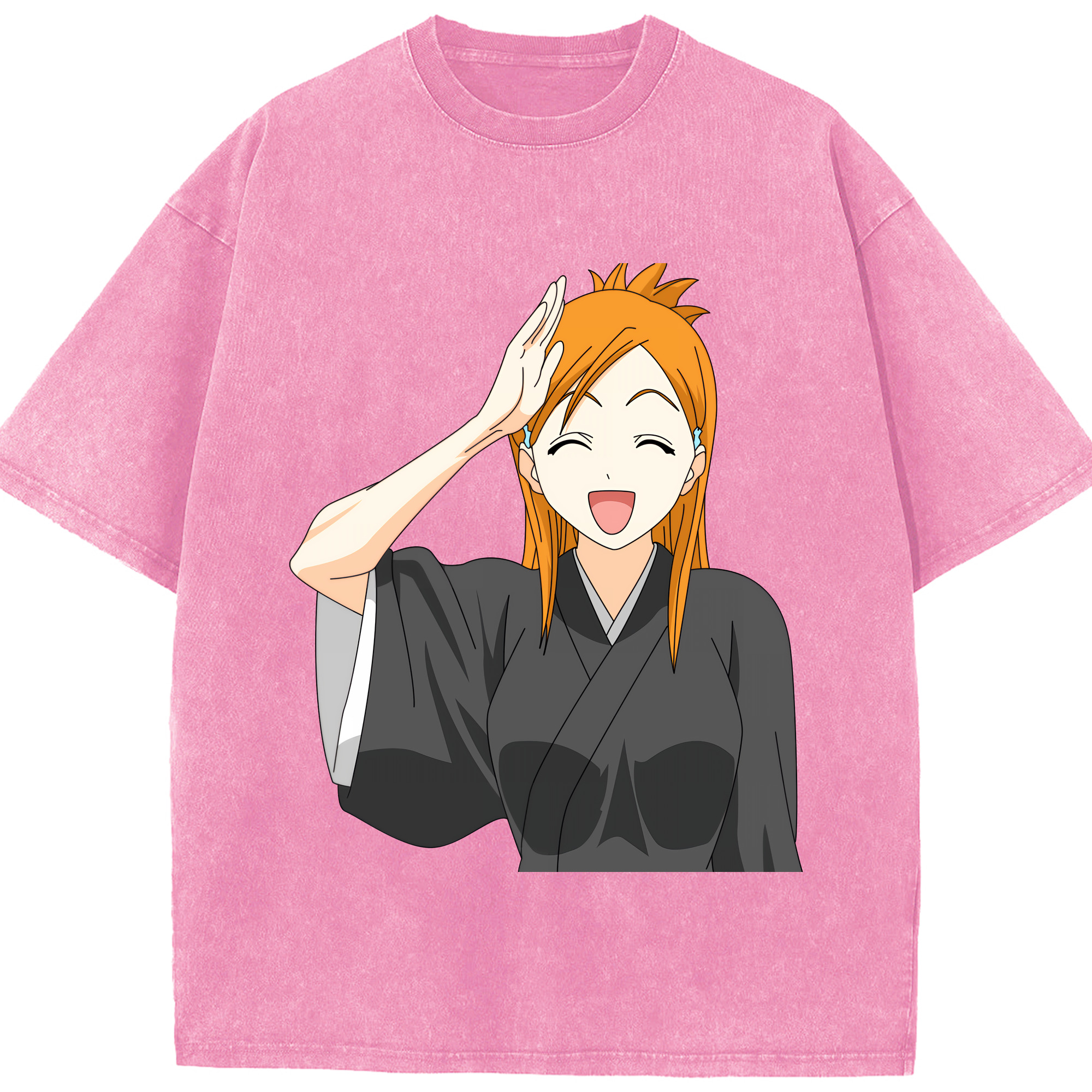 （画像用） ブリーチ 井上織姫（いのうえおりひめ） BLEACH Inoue Orihime 綿100% ヴィンテージ風 半袖Tシャツ（フロントプリント）